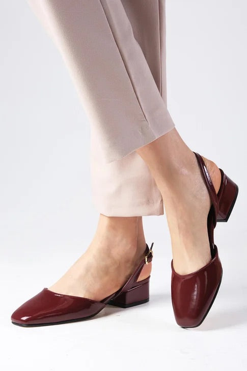Bordo Patent Leather Heeled Shoes